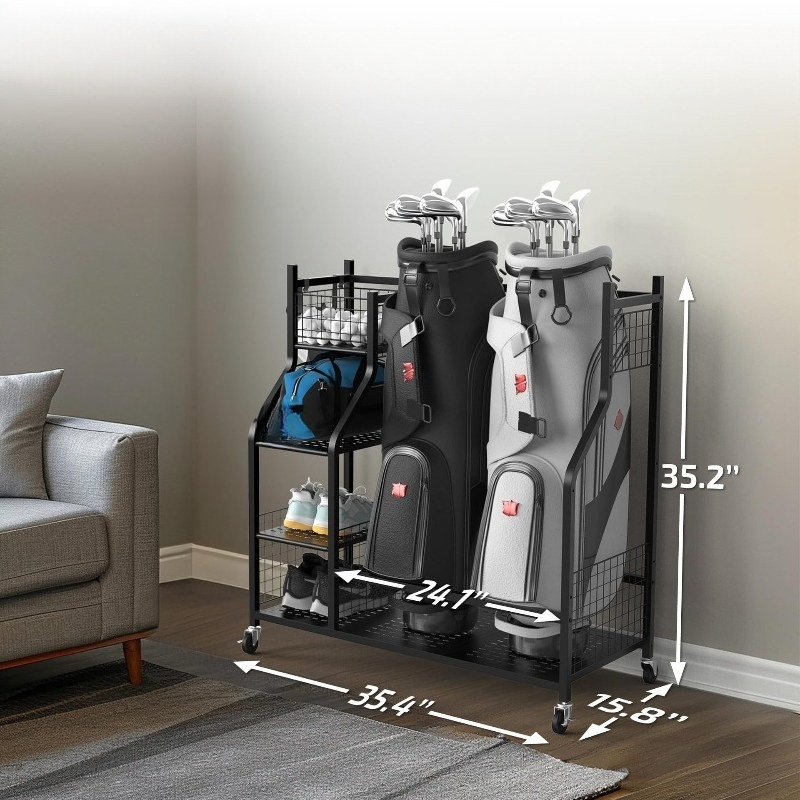 Golf Equipment Garage Storage - Suporte para Bolsa de Golfe, Expositor